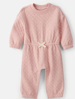 Baby Girl Long-Sleeve Jumpsuit - Pink Carter's  24 M
